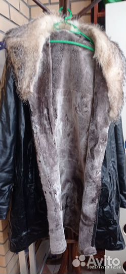 Пальто зимнее мужское с мехом размер 56-60