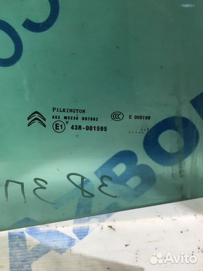 Стекло задней двери прав citroen C4 1.6 ат хетчбек