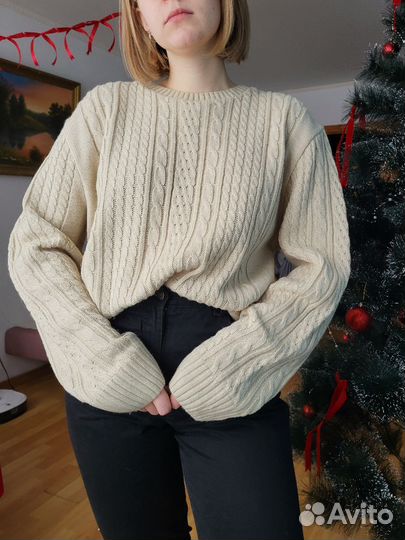 Винтажный свитер оверсайз