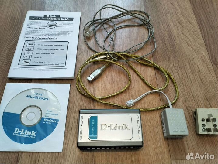 Новый модем adsl USB D-Link DSL-200, внешний
