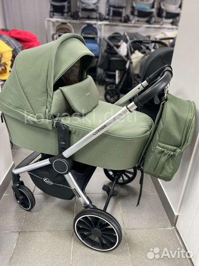 Коляска 3в1 Luxmom 780 оливковый