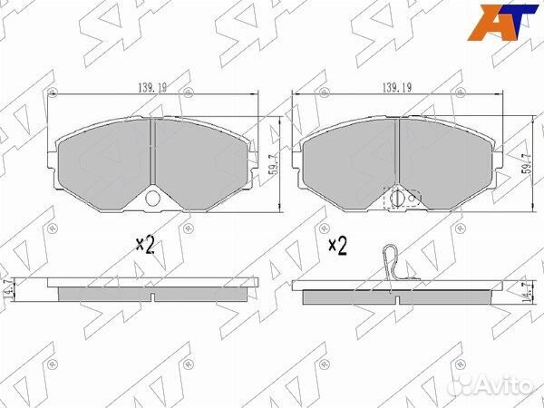 Колодки тормозные Передние nissan cedric