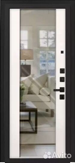 Дверь входная с зеркалом