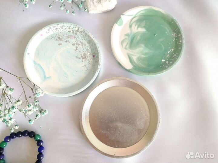 Подставка под свечу из гипса