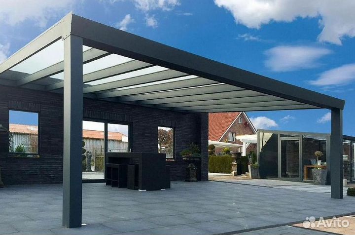 Навесы под ключ. Доставка