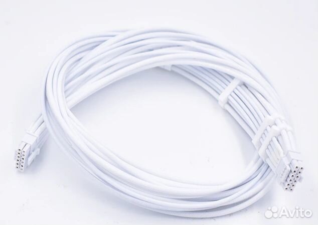 Белый MOD 12vhpwr расходный кабель
