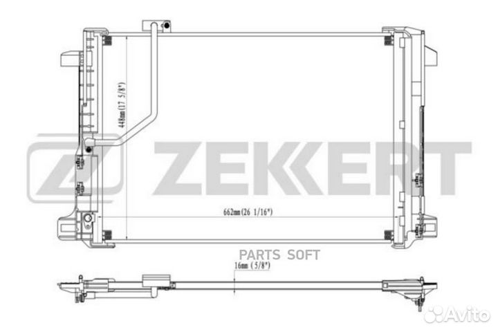 Радиатор кондиционера MB C-Class (204) 07, CLS (C2