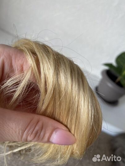 Волосы для наращивания 35 - 40 см блонд б/у