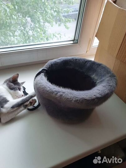 Шапка норковая голубая