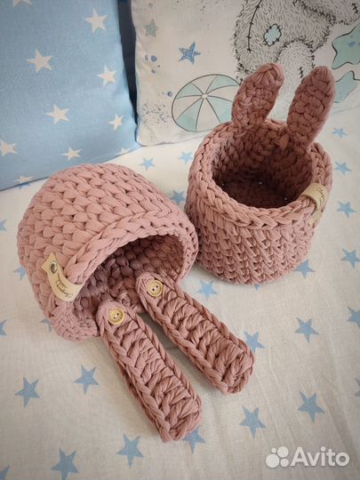 Корзинки-органайзеры вязаные (новые)