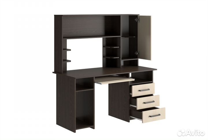 Лик-5 Компьютерный стол ск-4 с надстройкой Венге Д