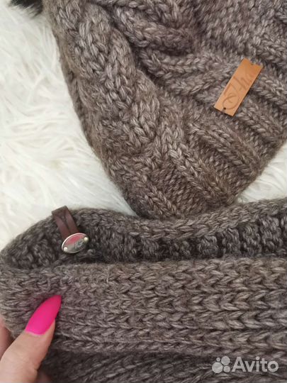 Комплект шапка и снуд женский