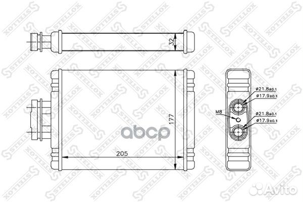 Радиатор печки VW Polo all 02 1035114SX Stellox