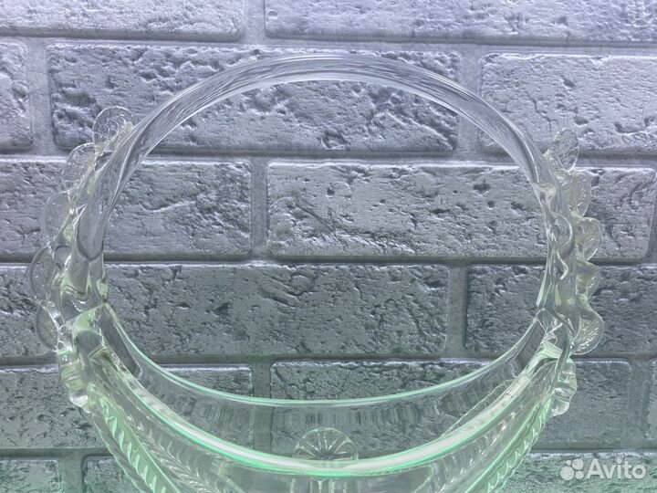 П.7090 Хрустальная ваза корзина СССР