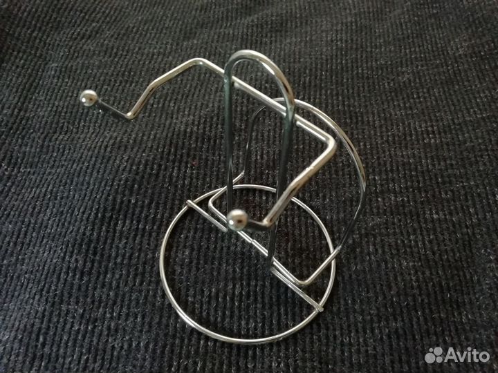 Салфетница металлическая, хромированная