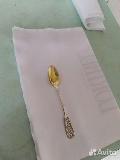 Ложка серебро 875 чернение