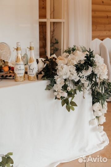 Свадебное шампанское, свадебные бокалы