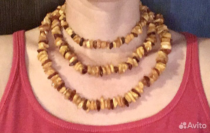 Бусы янтарные