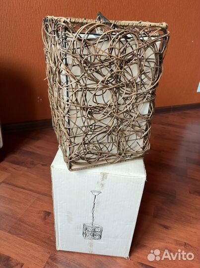 Люстра ротанг подвесная