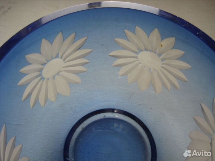 Салатники синие СССР (хрусталь, стекло)