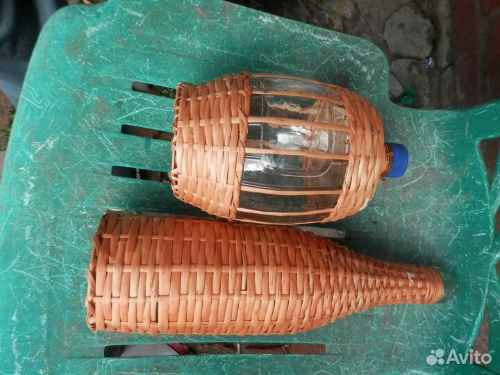 Бутылки в натуральной оплетке