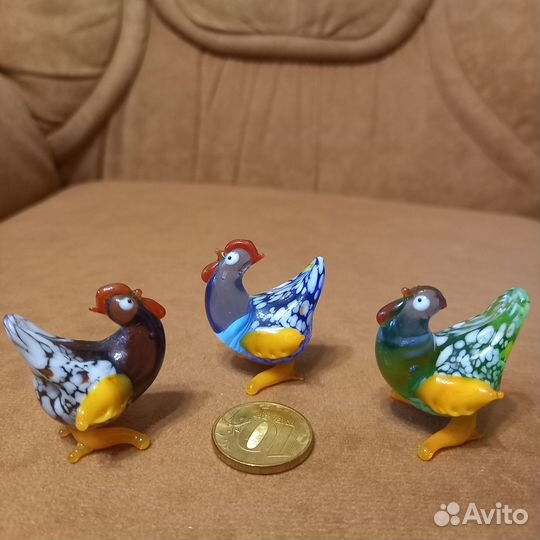 Стеклянные фигурки животных