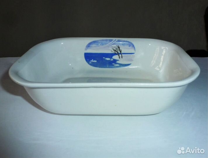 Тарелочка салатница прямоугольная винтажная СССР