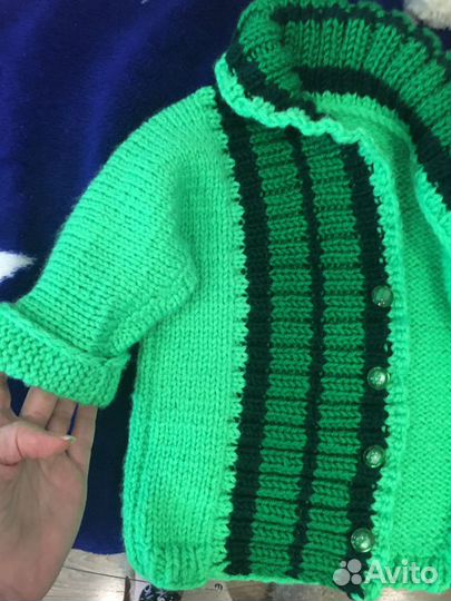 Джемпер (свитер) вязаный 68-74 рост