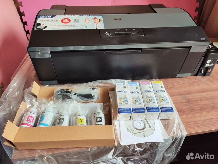 Принтер струйный Epson L1300 цветная печать А3
