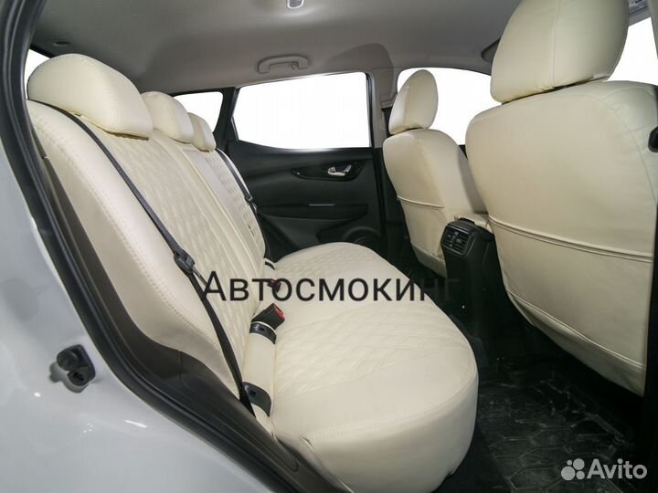 Авточехлы на Nissan Qashqai, 5 шт. экокожа