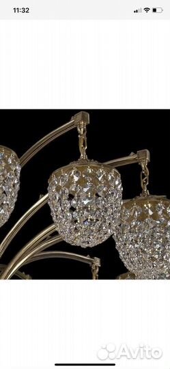 Люстра хрустальная чехия бу