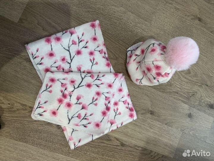 Комплект шапка +шарф р.48-50