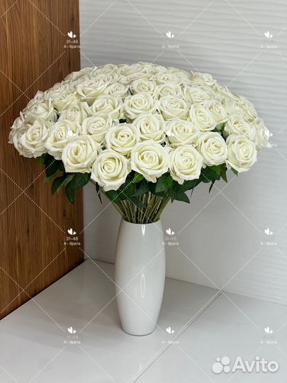 Роза белая искусственные цветы оптом