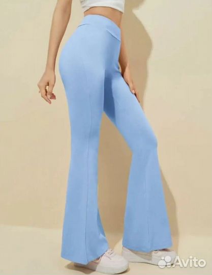 Леггинсы клеш от колена с высокой посадкой