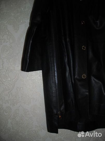 Плащ кожаный