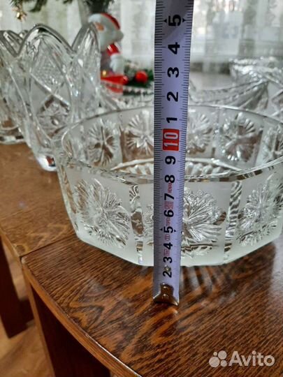 Поднос хрусталь