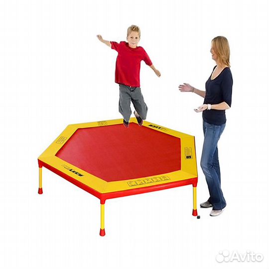Батут 160 см детский домашний тренировочный красны