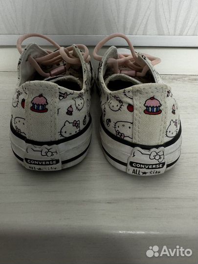 Кеды Converse с Hello Kitty для девочки, размер 31