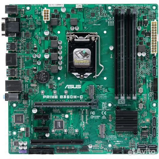 Материнская плата Asus prime B360M-C (LGA1151v2, m