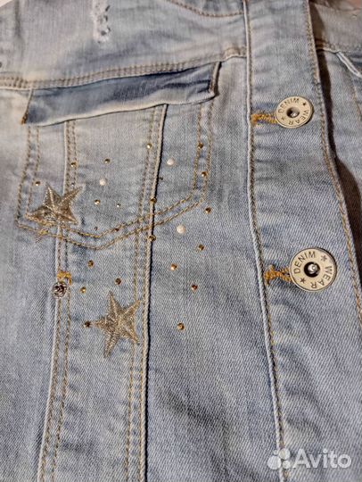 Джинсовая куртка на девочку