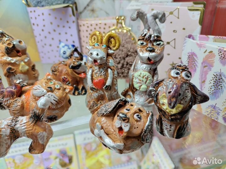 Небольшие сувенирные фигурки на подарок, керамика