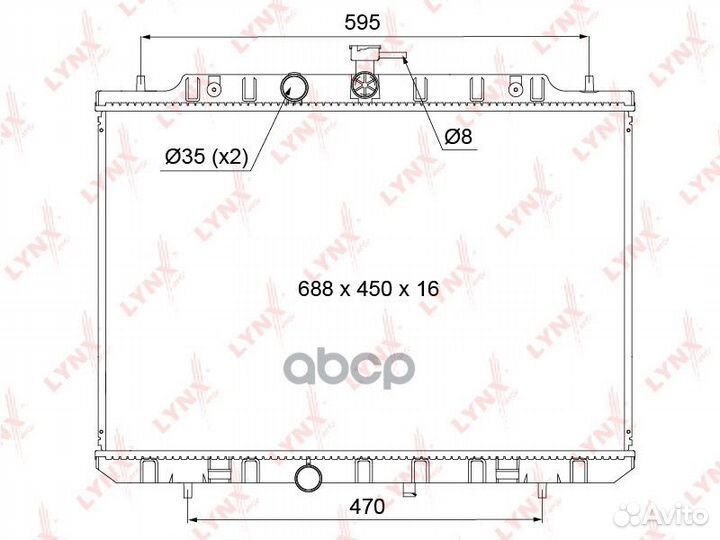 Радиатор охлаждения паяный MT/CVT Nissan X-Trai