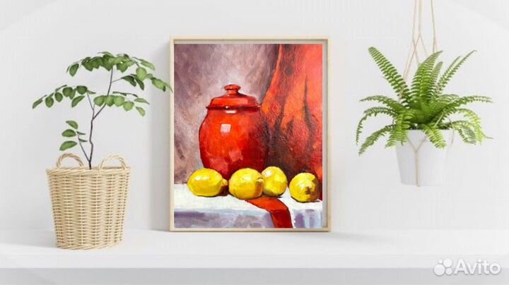 Картина с лимонами