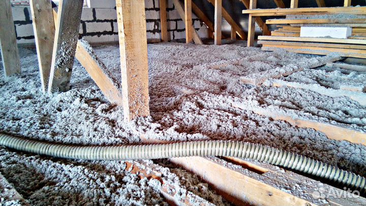 Эковата - природный утеплитель для стен и потолка