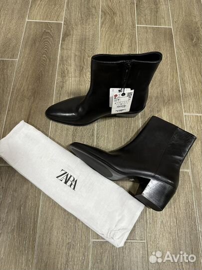 Сапоги кожаные Zara