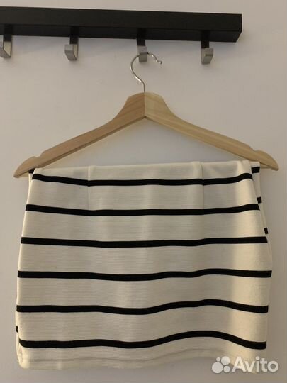 Полосатая мини юбка