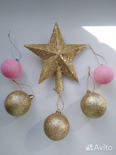 Елка голубая украшенная искусственная литая