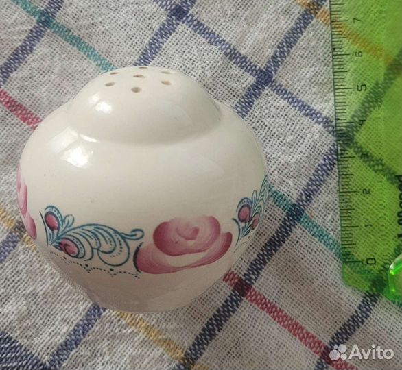 Винтажная солонка фаянсовая зик Конаково (1950-е)