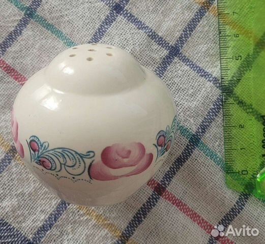 Винтажная солонка фаянсовая зик Конаково (1950-е)