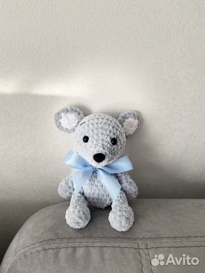 Мышка бегемот тюлень мягкая игрушка вязаная
